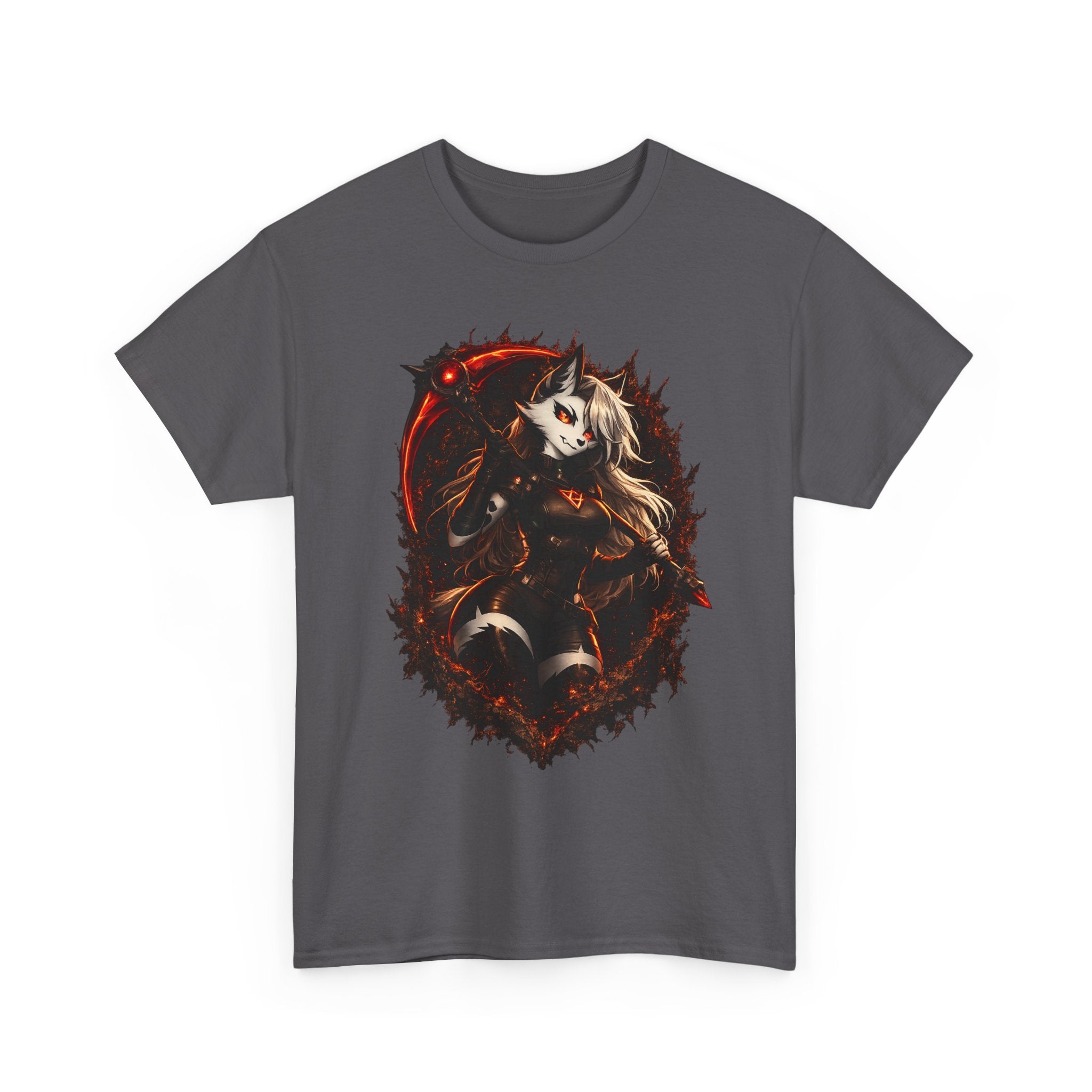 Dark Fantasy Fox Spirit T-Shirt — Mystical Anthropomorphic Anime Art