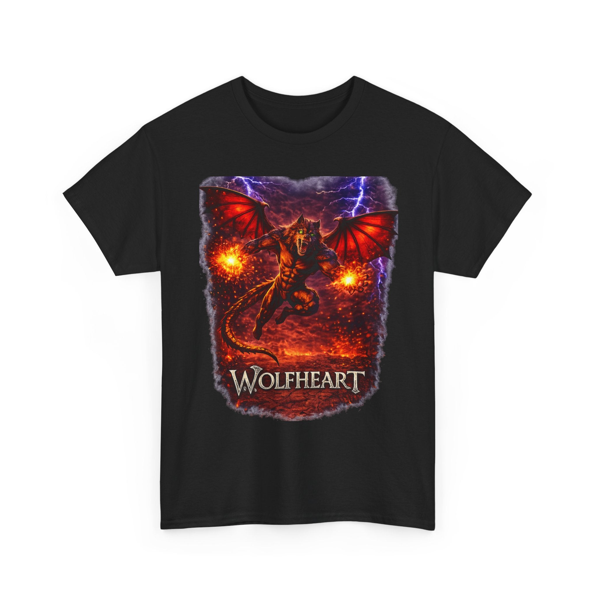 Dragon Fire Tee — "Wolfheart" Fantasy Graphic T‑Shirt