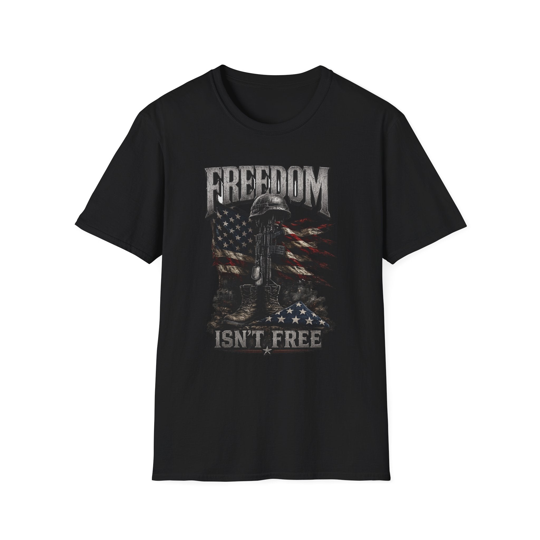 Freedom Isn’t Free T-Shirt — Patriotic Eagle & Flag Military Tribute Tee