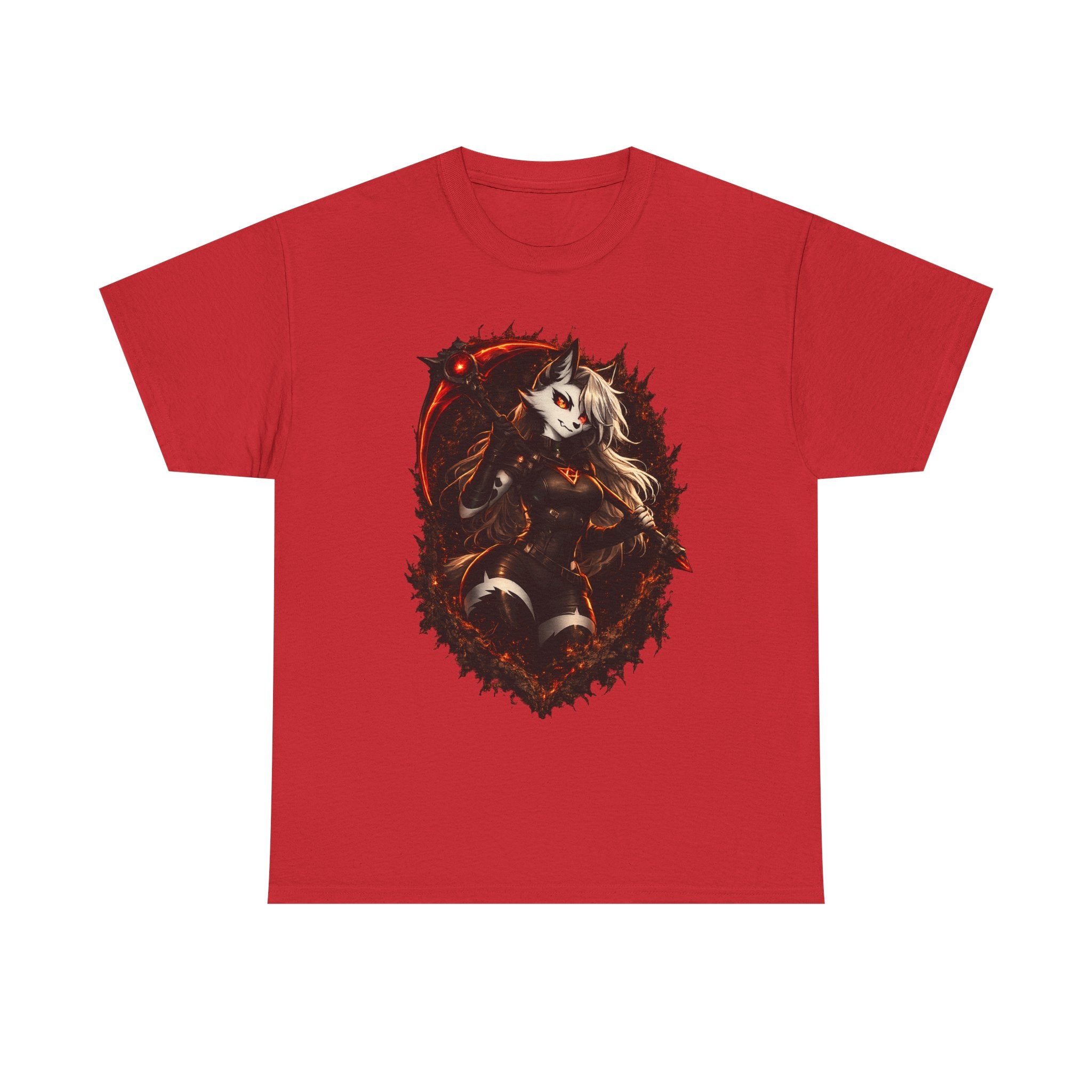 Dark Fantasy Fox Spirit T-Shirt — Mystical Anthropomorphic Anime Art