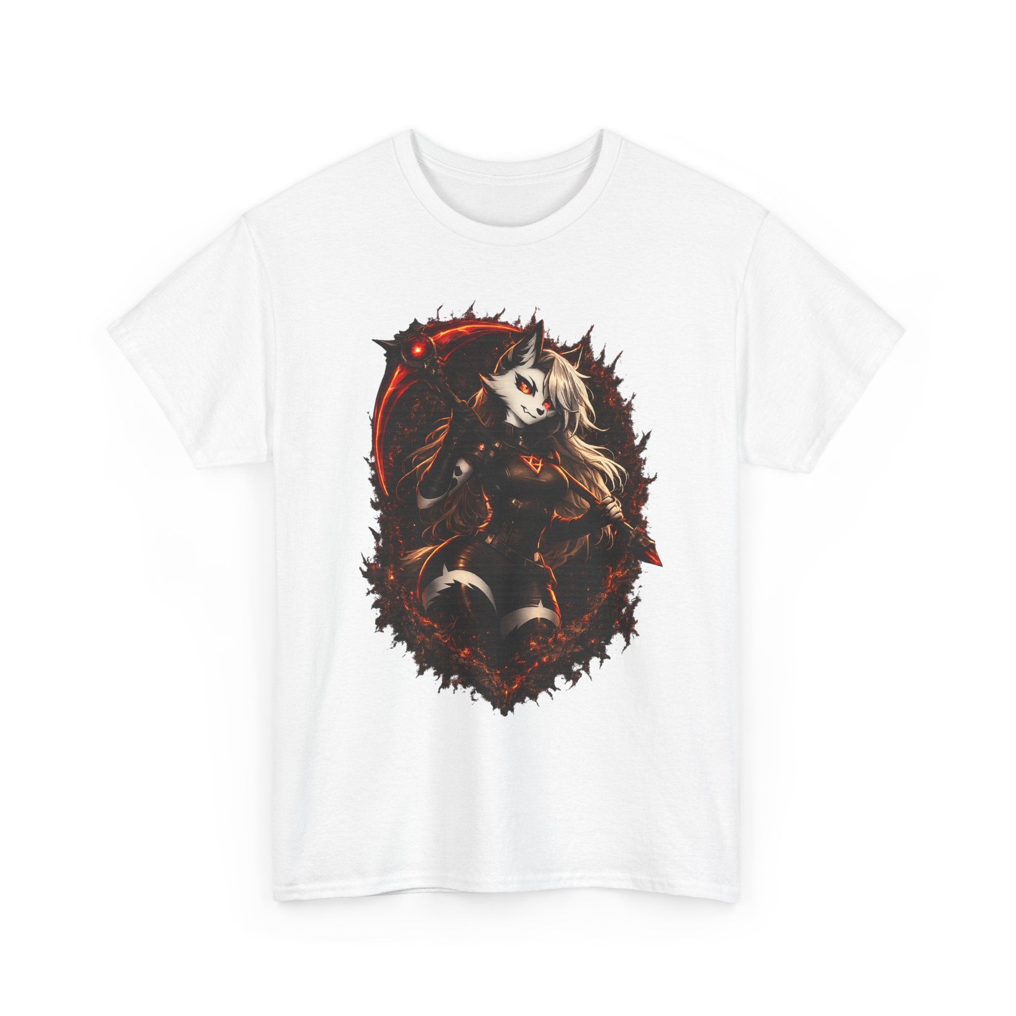 Dark Fantasy Fox Spirit T-Shirt — Mystical Anthropomorphic Anime Art
