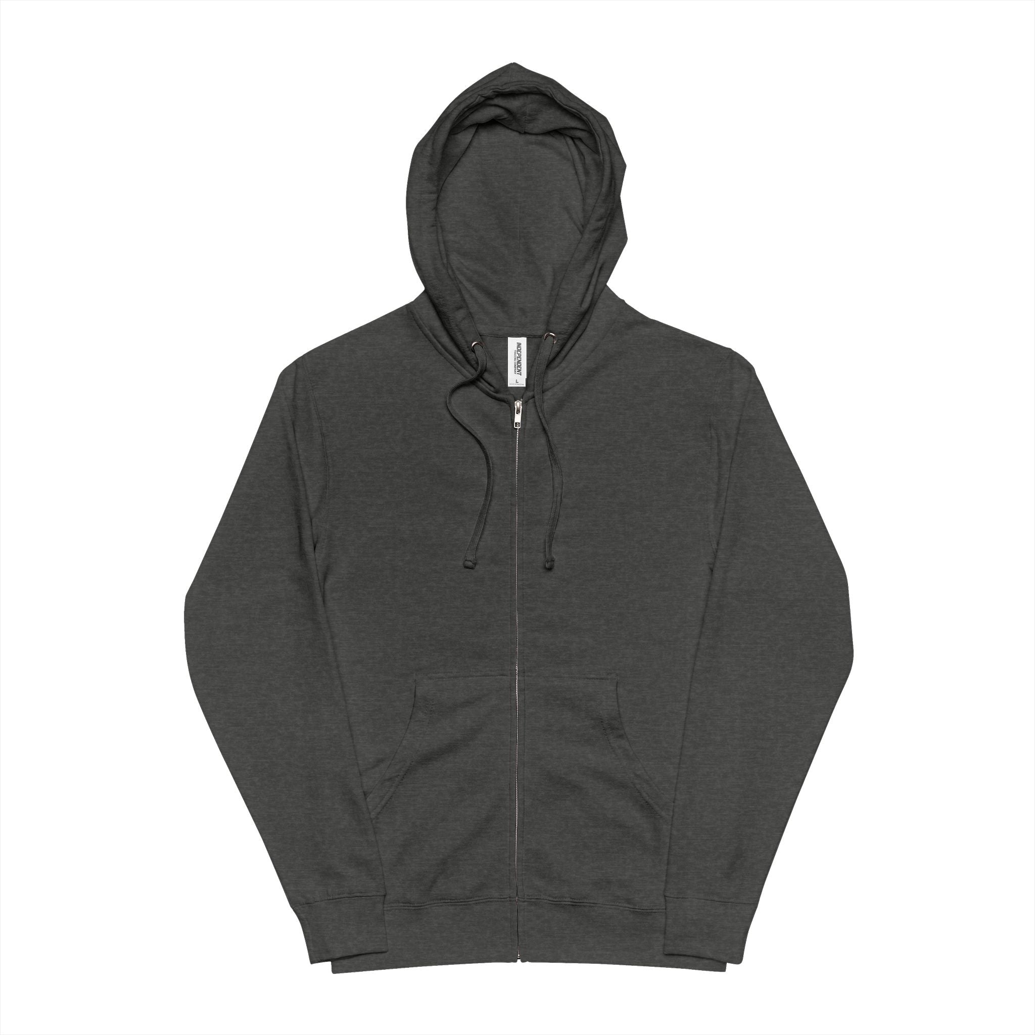 Death Squad Graphic Hoodie - Gothic Skull Zippered Fleece