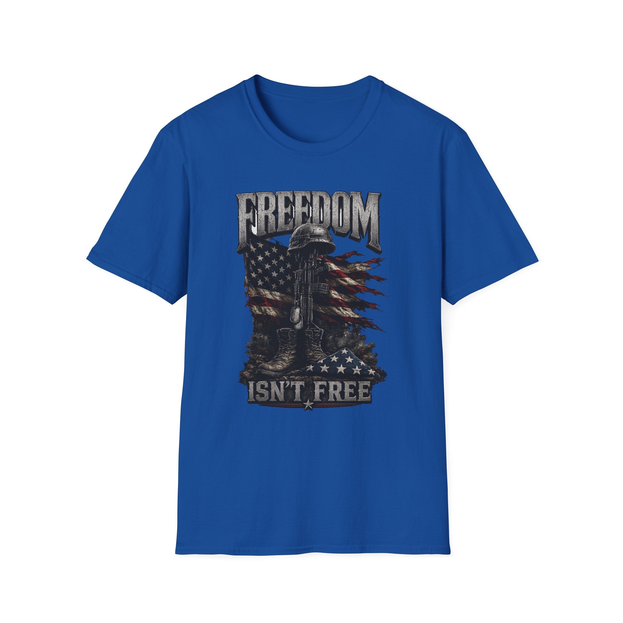 Freedom Isn’t Free T-Shirt — Patriotic Eagle & Flag Military Tribute Tee