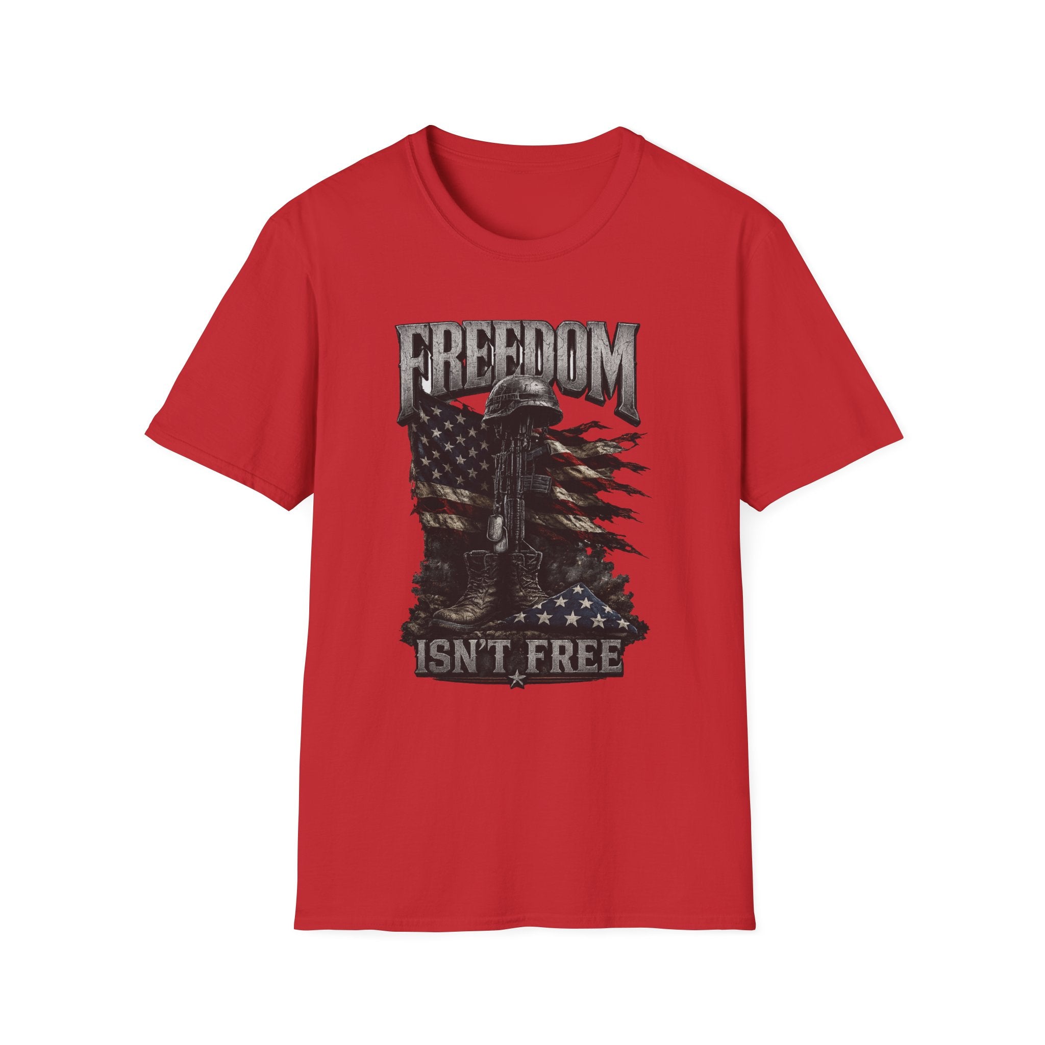 Freedom Isn’t Free T-Shirt — Patriotic Eagle & Flag Military Tribute Tee