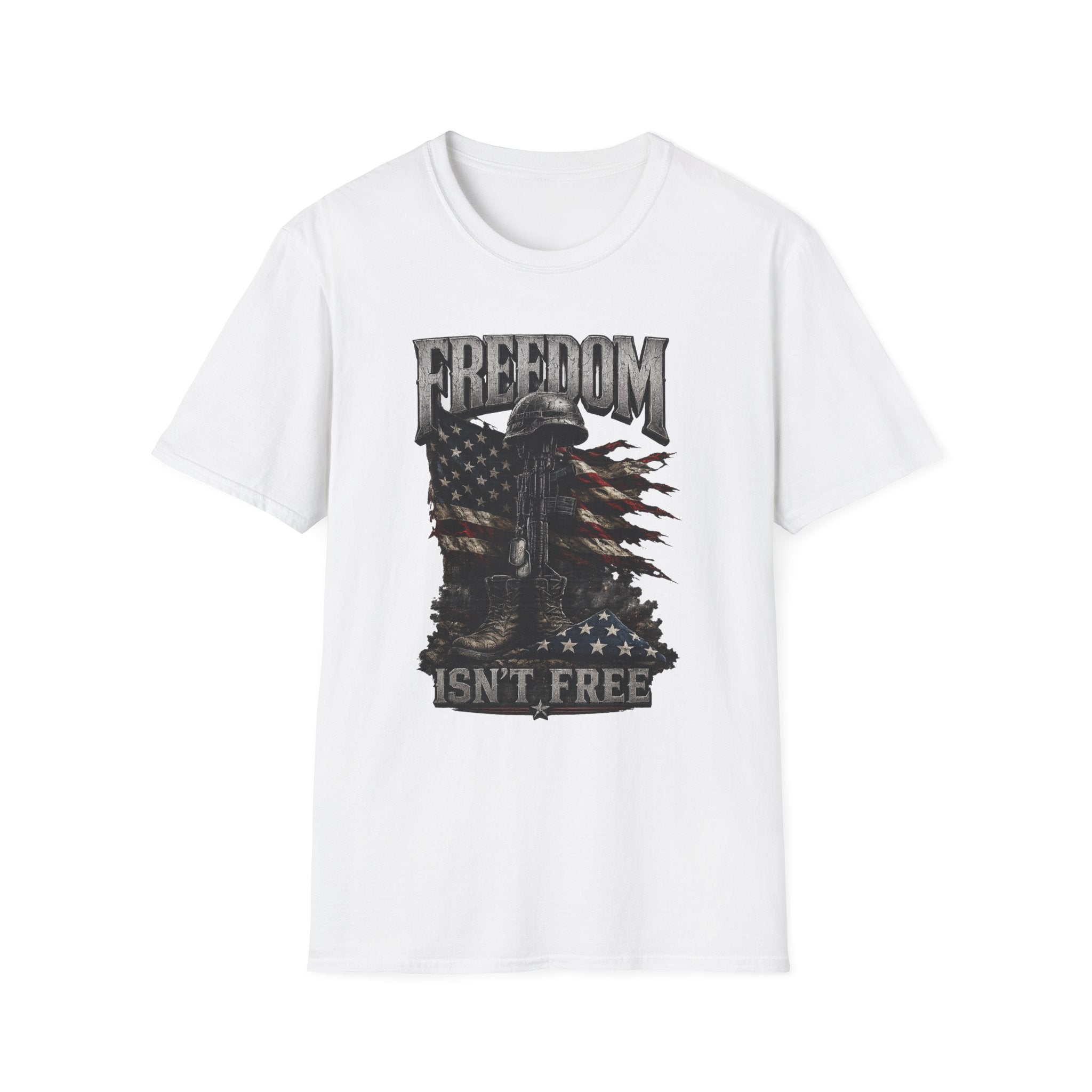 Freedom Isn’t Free T-Shirt — Patriotic Eagle & Flag Military Tribute Tee