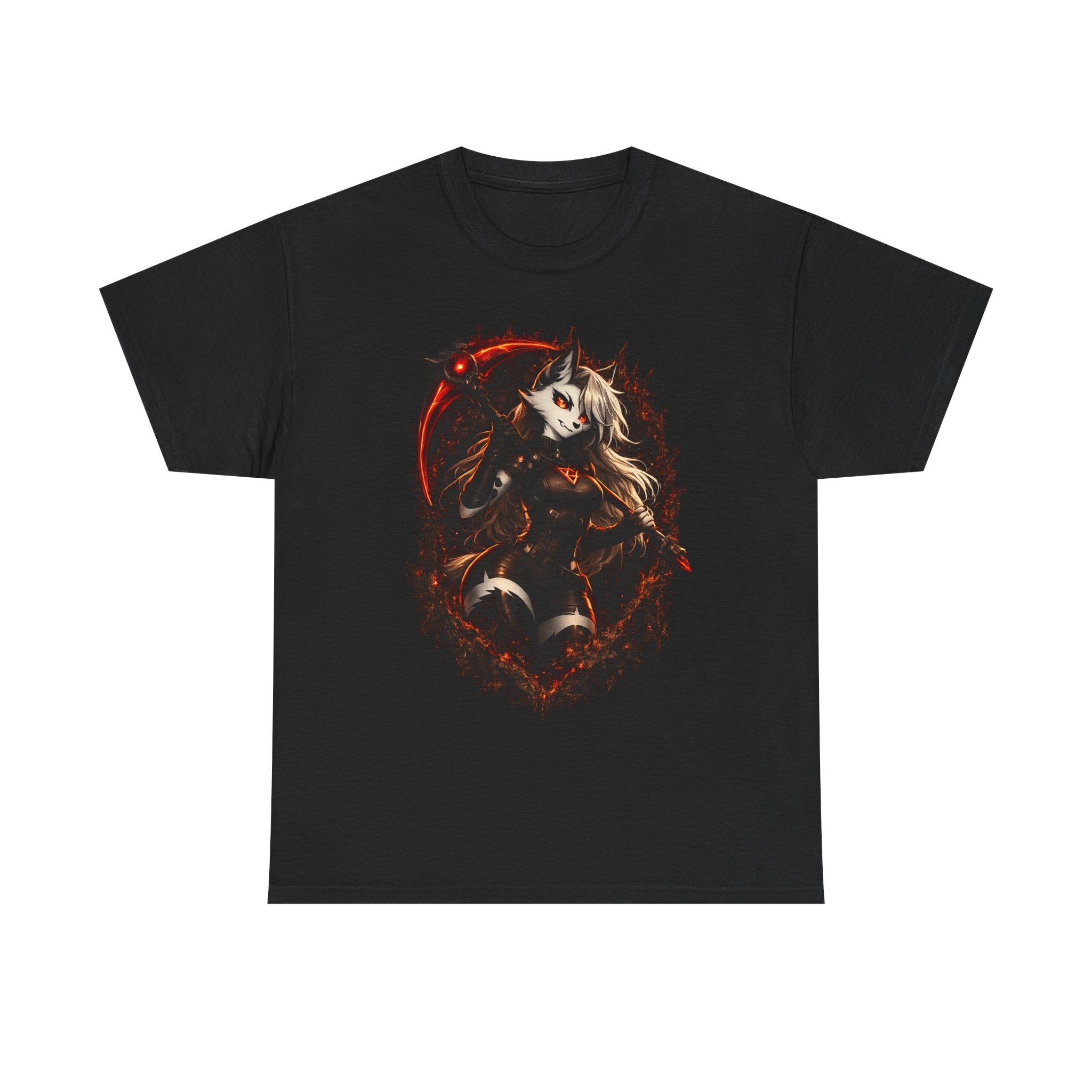 Dark Fantasy Fox Spirit T-Shirt — Mystical Anthropomorphic Anime Art
