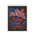 Happy 4th of July Garden Flag – American Flag Fireworks Banner