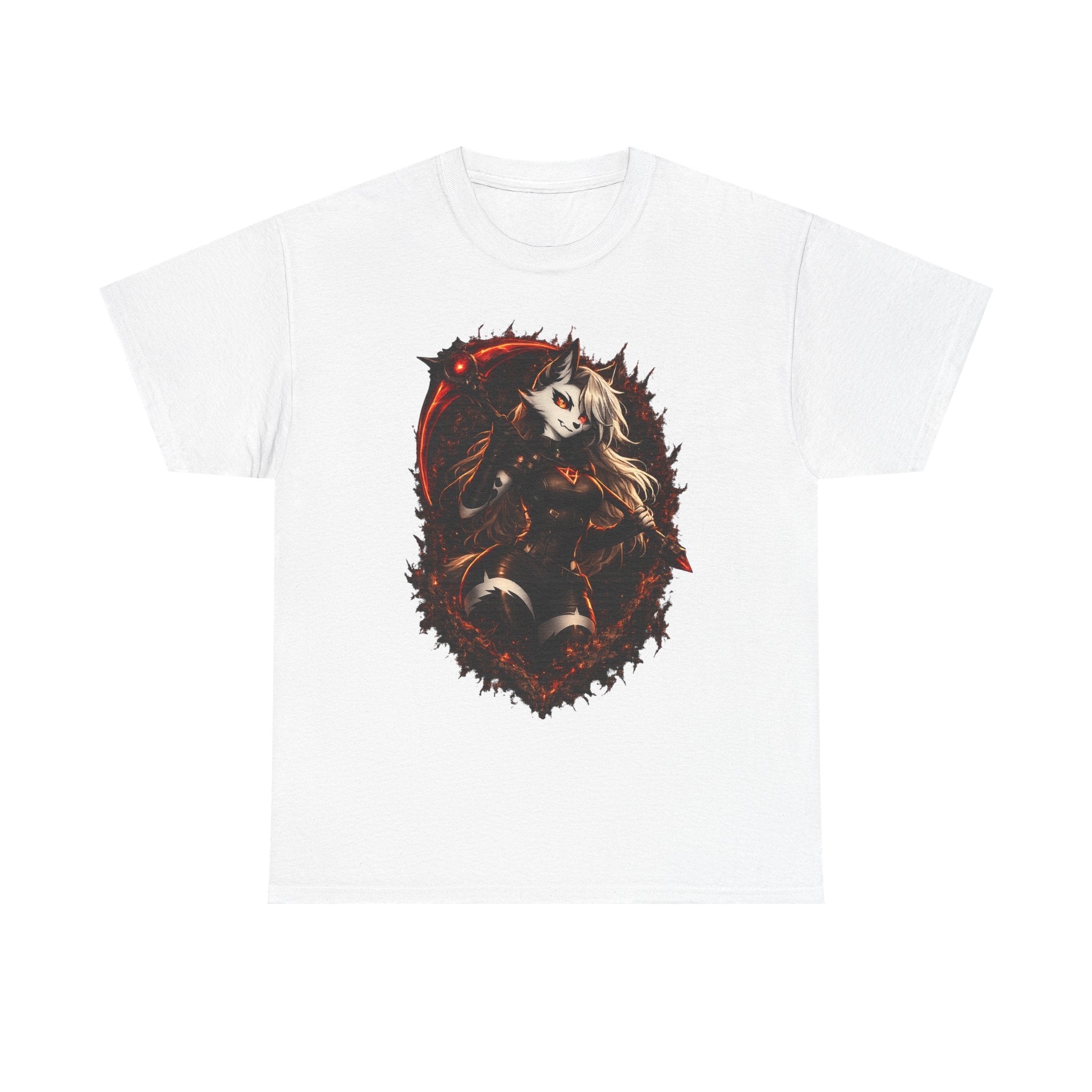 Dark Fantasy Fox Spirit T-Shirt — Mystical Anthropomorphic Anime Art